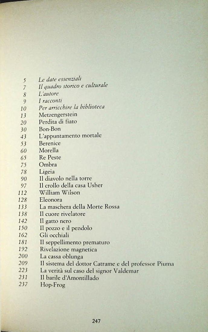 RACCONTI - EDGAR ALLAN POE