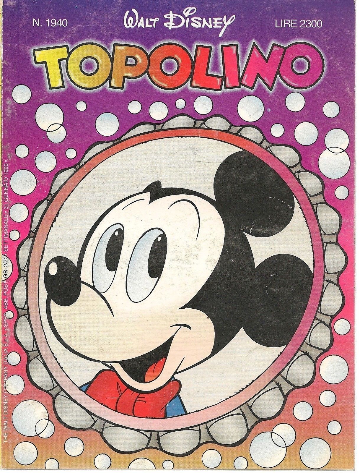TOPOLINO N° 1940  - 31 GENNAIO 1993