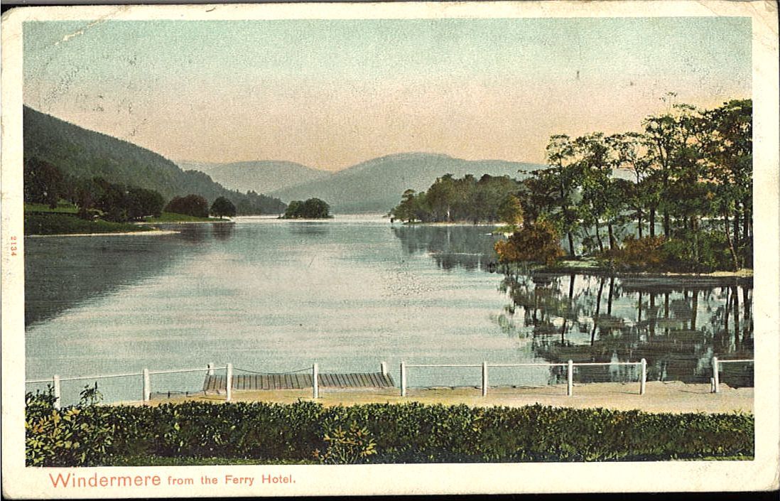 WINDERMERE FROM THE FERRY HOTEL - V/T