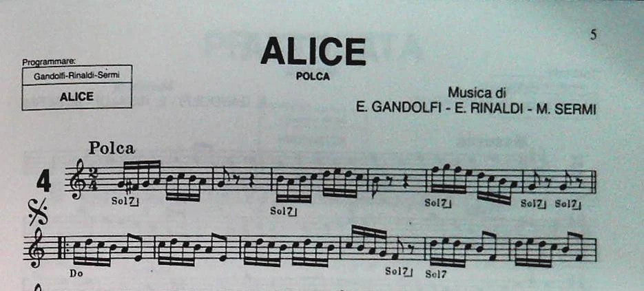 LISCIO IN PISTA - 6 BRANI - SPARTITO-SHEET MUSIC