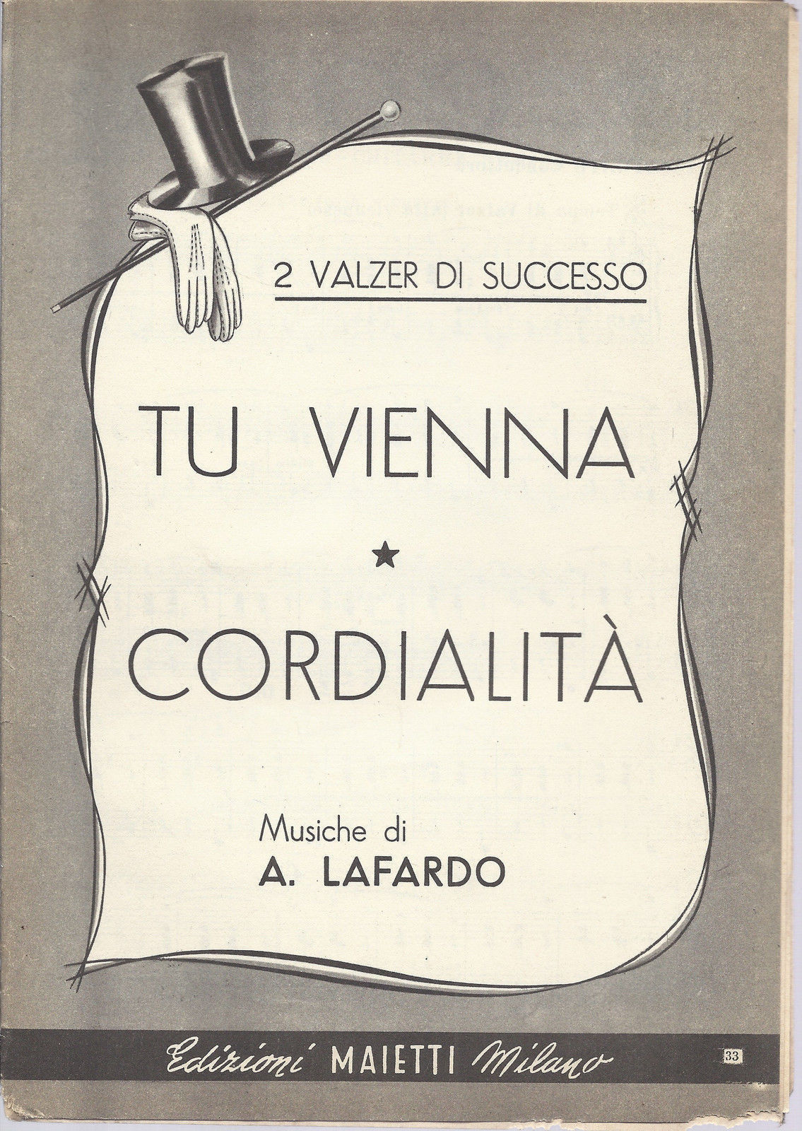 TU VIENNA - CORDIALITA'  A. Lafardo # SPARTITO