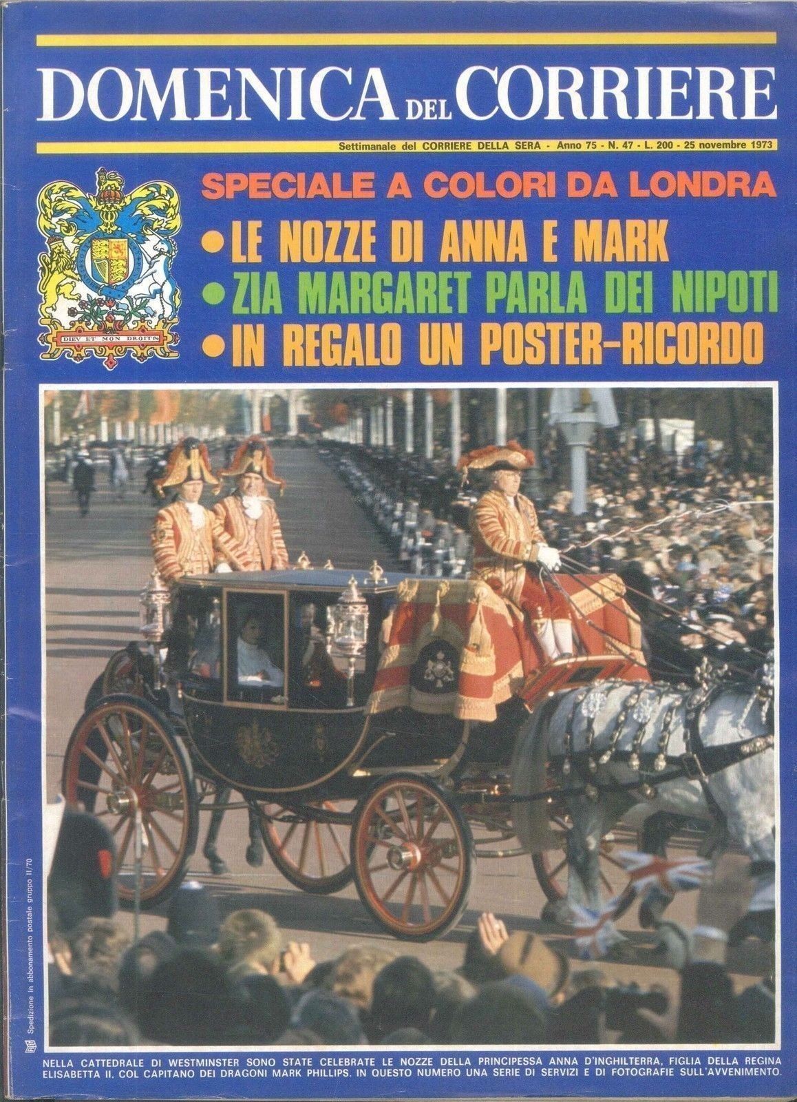 DOMENICA DEL CORRIERE N 47 - 25 NOVEMBRE 1973