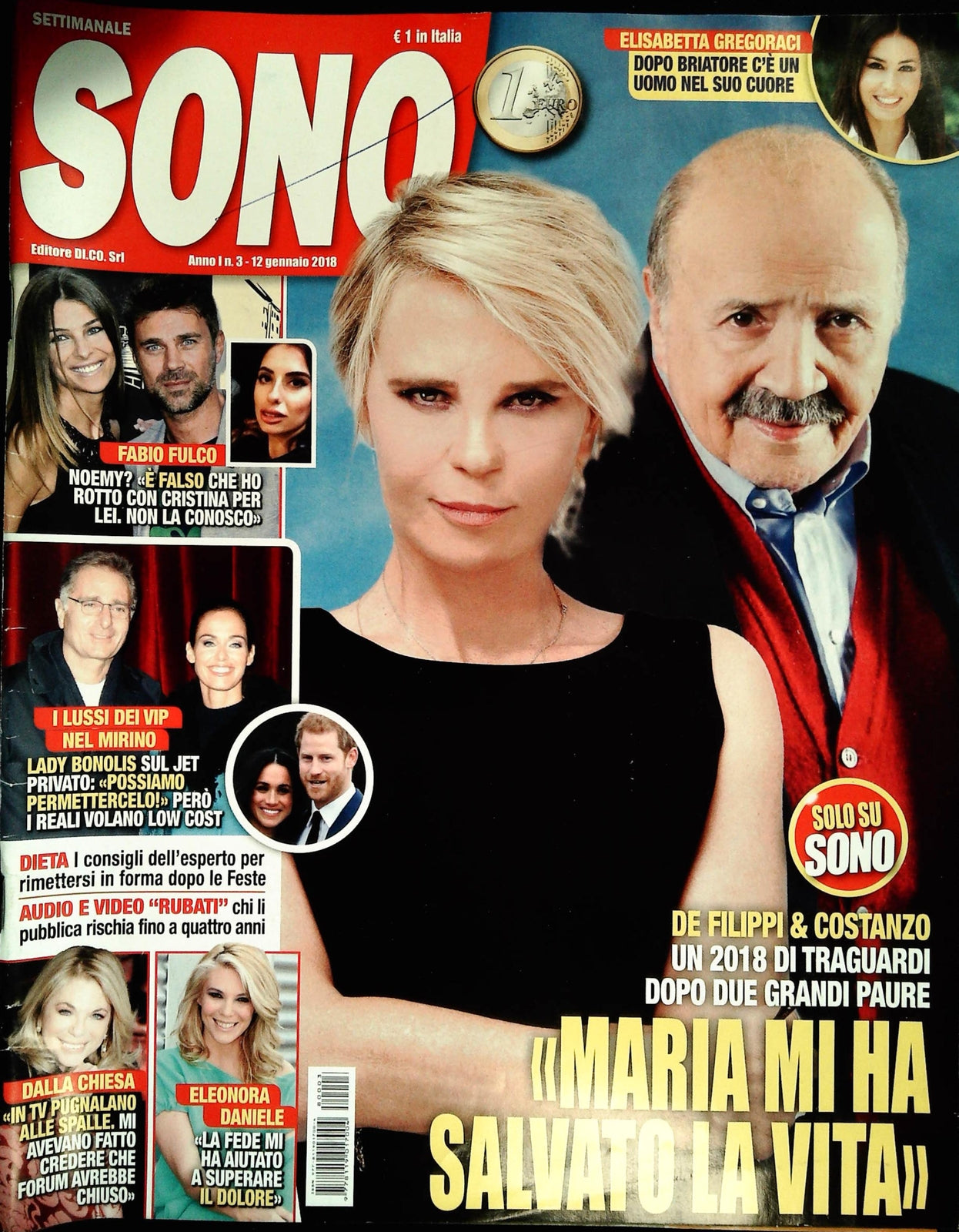 SONO N. 3 12 GENNAIO 2018 - DE FILIPPI - DALLA CHIESA - ELEONORA DANIELE