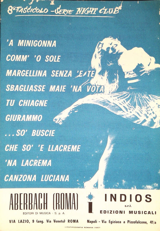 8 FASCICOLO SERIE NIGHT CLUB - 10 BRANI - SPARTITO-SHEET MUSIC
