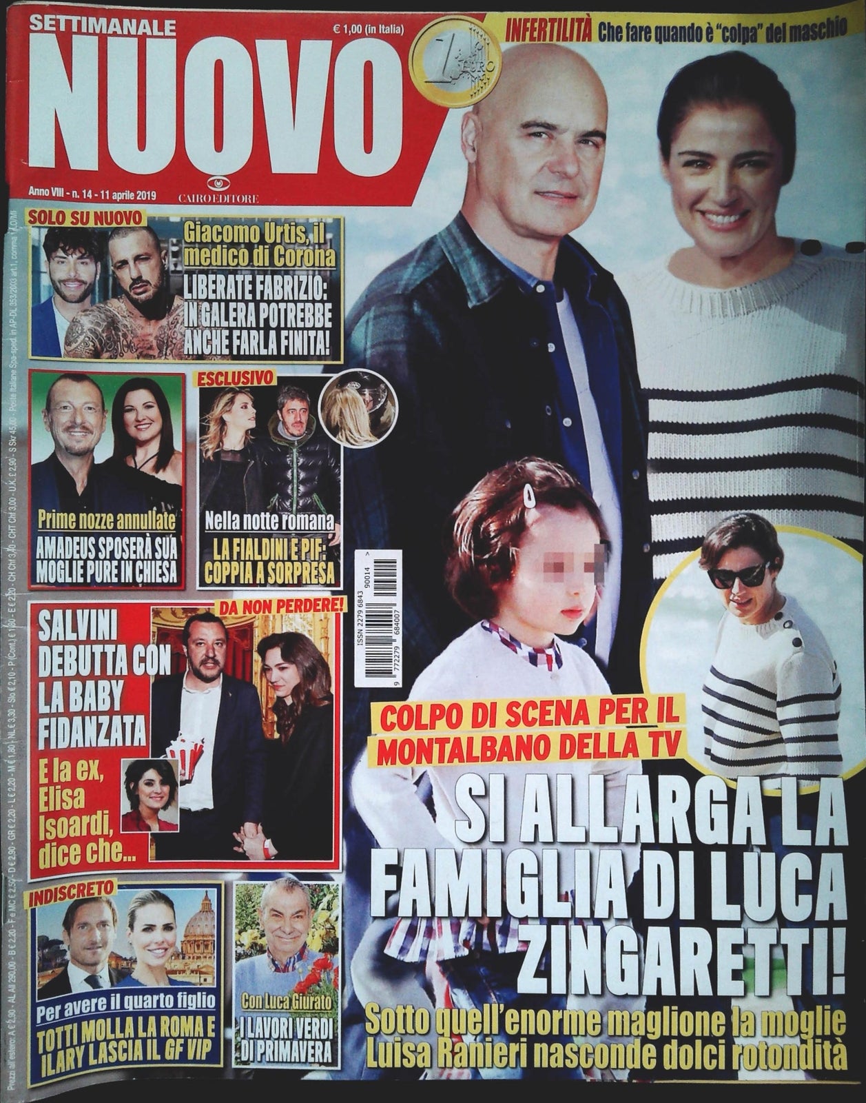 SETTIMANALE NUOVO 11 APRILE 2019 - ZINGARETTI - SALVINI - AMADEUS - CORONA