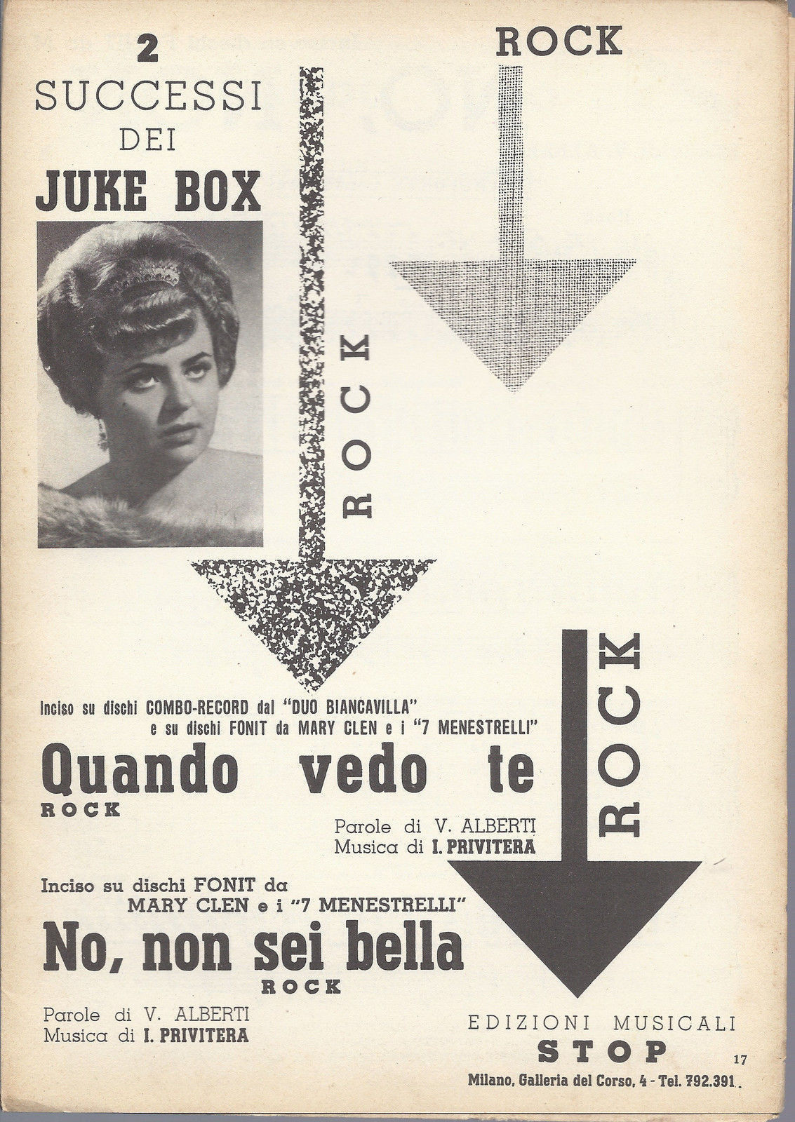 QUANDO VEDO TE - NO, NON SEI BELLA   V. Alberti - I. Privitera # SPARTITO