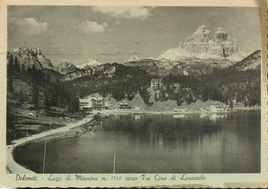 LAGO DI MISURINA VERSO TRE CIME DI LAVAREDO - V1948