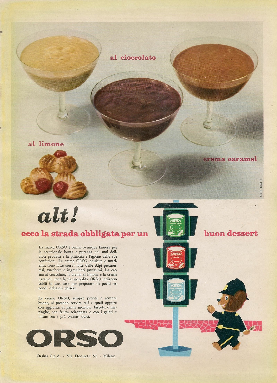 CREME ORSO. LA STRADA OBBLIGATA PER UN BUON DESSERT - ADVERTISING