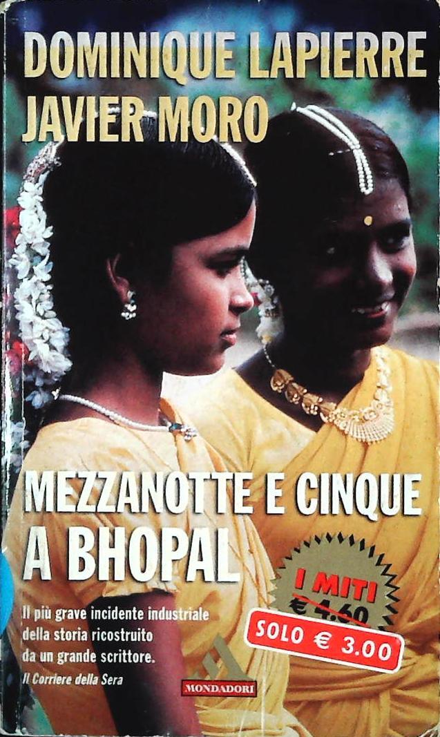 MEZZANOTTE  E CINQUE A BHOPAL-DOMINQUE LAPIERRE-MONDADORI 2002-OUTLET DEL LIBRO