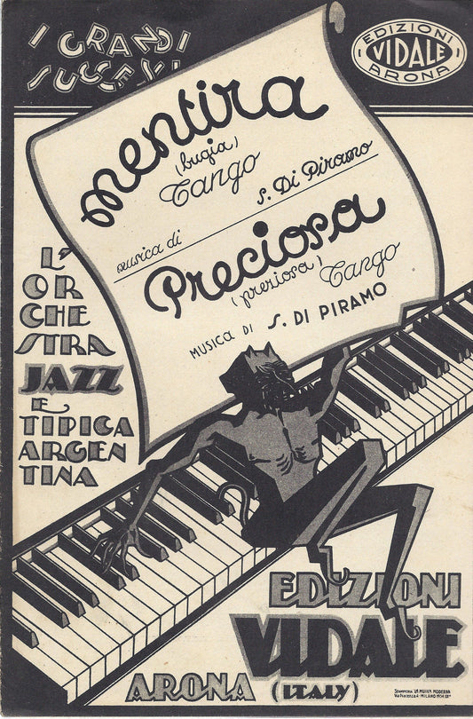 MENTIRA - PRECIOSA  S. Di Piramo # SPARTITO - Tanghi