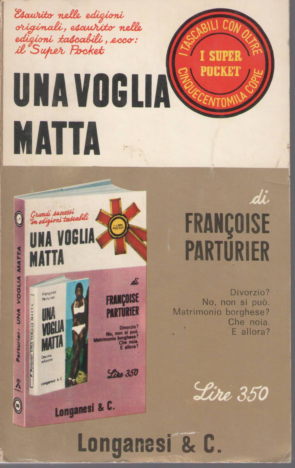 UNA VOGLIA MATTA - FRANCOISE PARTURIER