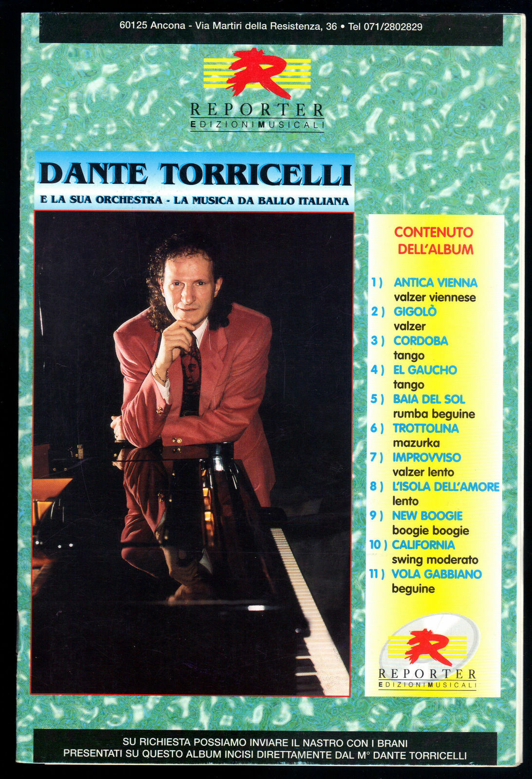 DANTE TORRICELLI E LA SUA ORCHESTRA - VOLA GABBIANO e altri 10 Brani -- SPARTITO