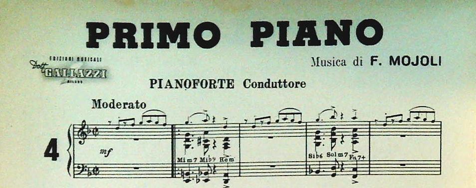 FRANCO MOJOLI E I SUOI AMICI - 4 BRANI - SPARTITO-SHEET MUSIC