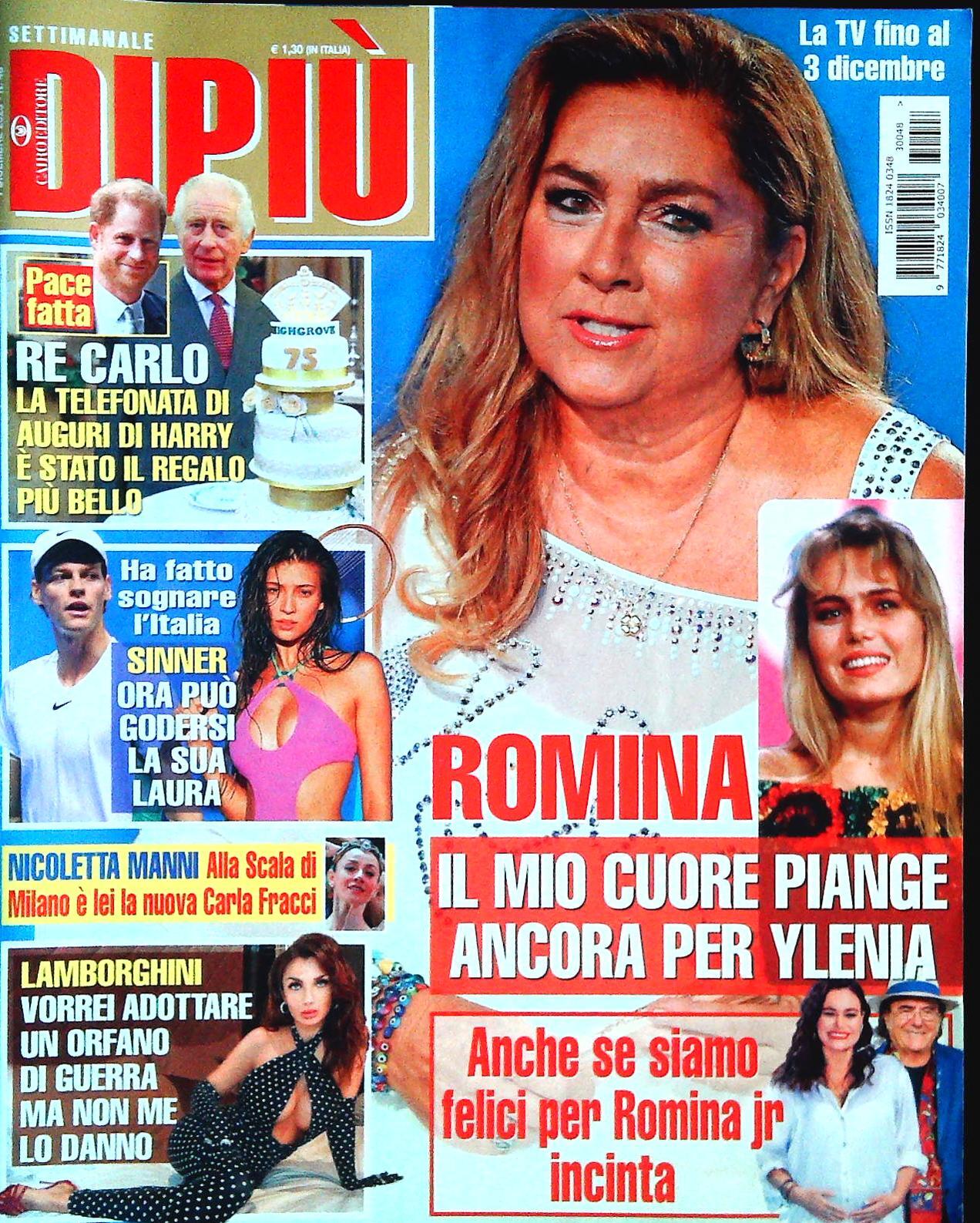 DI PIU' 1 DICEMBRE 2023 - ROMINA- SINNER - NICOLETTA MANNI - LAMBORGHINI