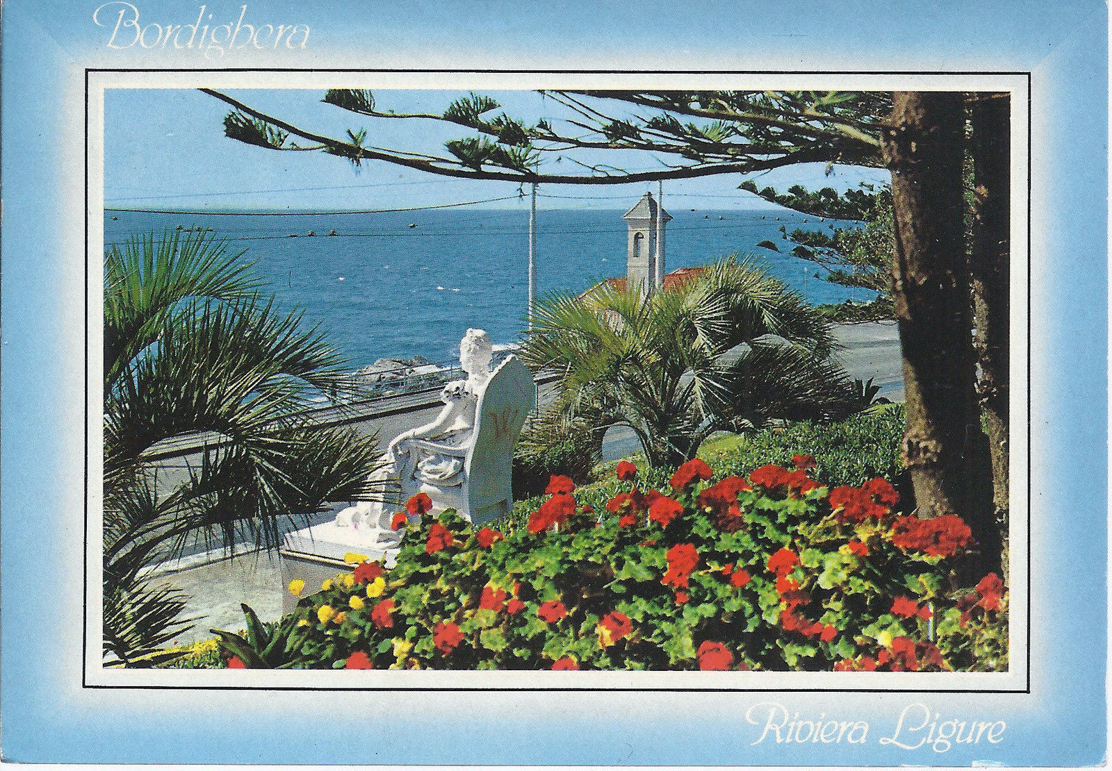 BORDIGHERA - MONUMENTO ALLA REGINA MARGHERITA  CHIESa DI CAP