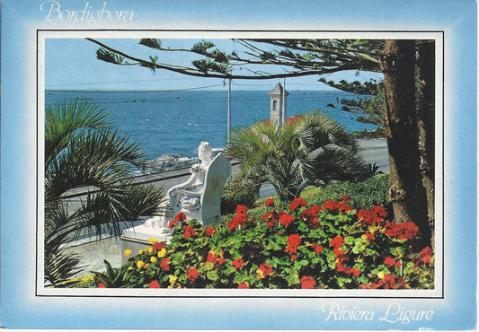 BORDIGHERA - MONUMENTO ALLA REGINA MARGHERITA  CHIESa DI CAP