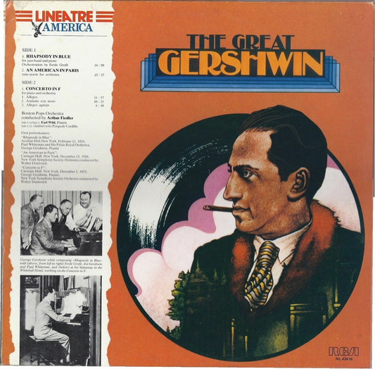 THE GREAT GERSHWIN - ARTHUR FIEDLER and BOSTON POP ORCHESTRA - LINEATRE AMERICA