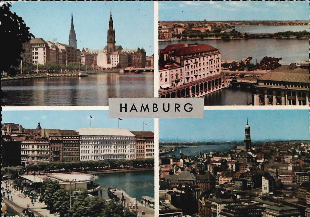 HAMBURG - GERMANIA - QUATTRO VEDUTE - V1961