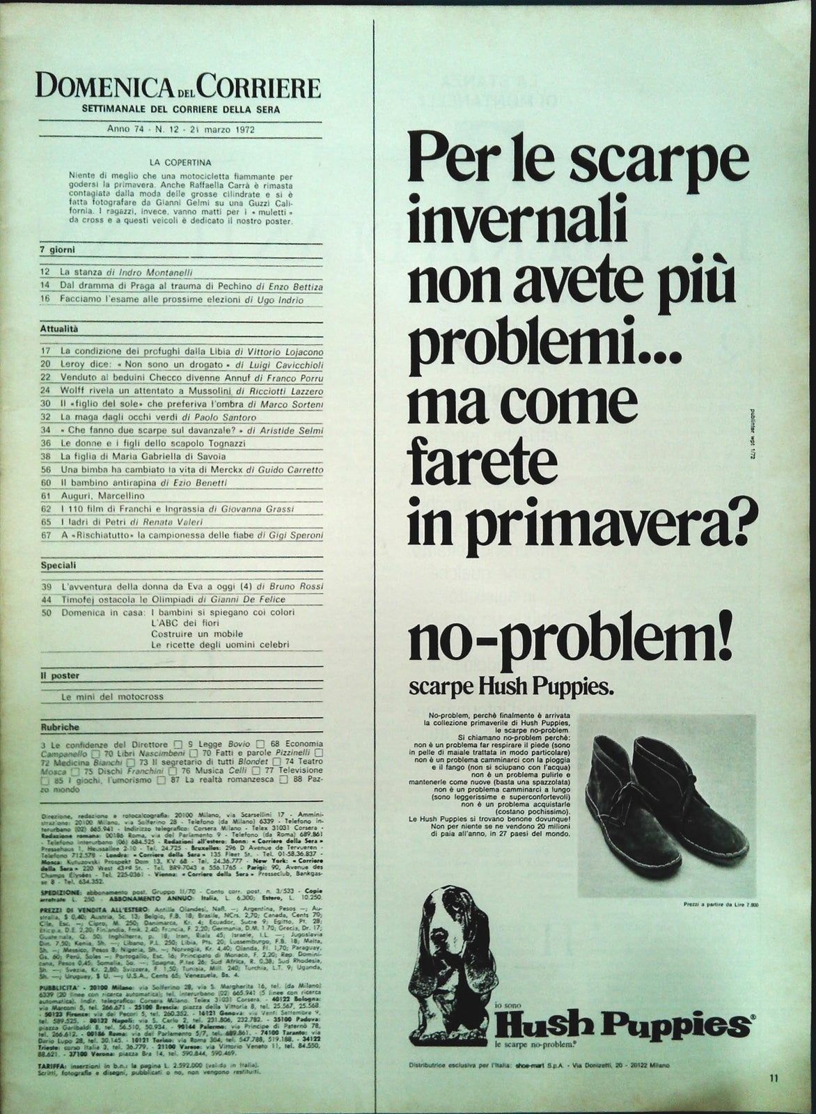 DOMENICA DEL CORRIERE N. 12 - 21 MARZO 1972