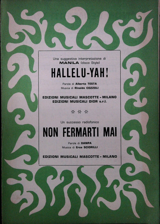 HALLELU-YAH - NON FERMARTI MAI - SPARTITO-SHEET MUSIC
