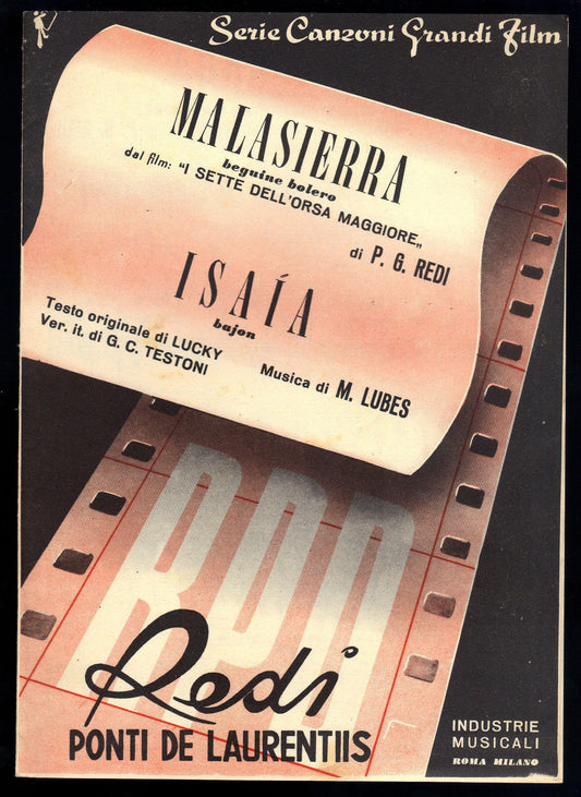 MALASIERRA (P. G. Redi) - ISAIA (M. Lubes) # SPARTITO - Pianoforte conduttore