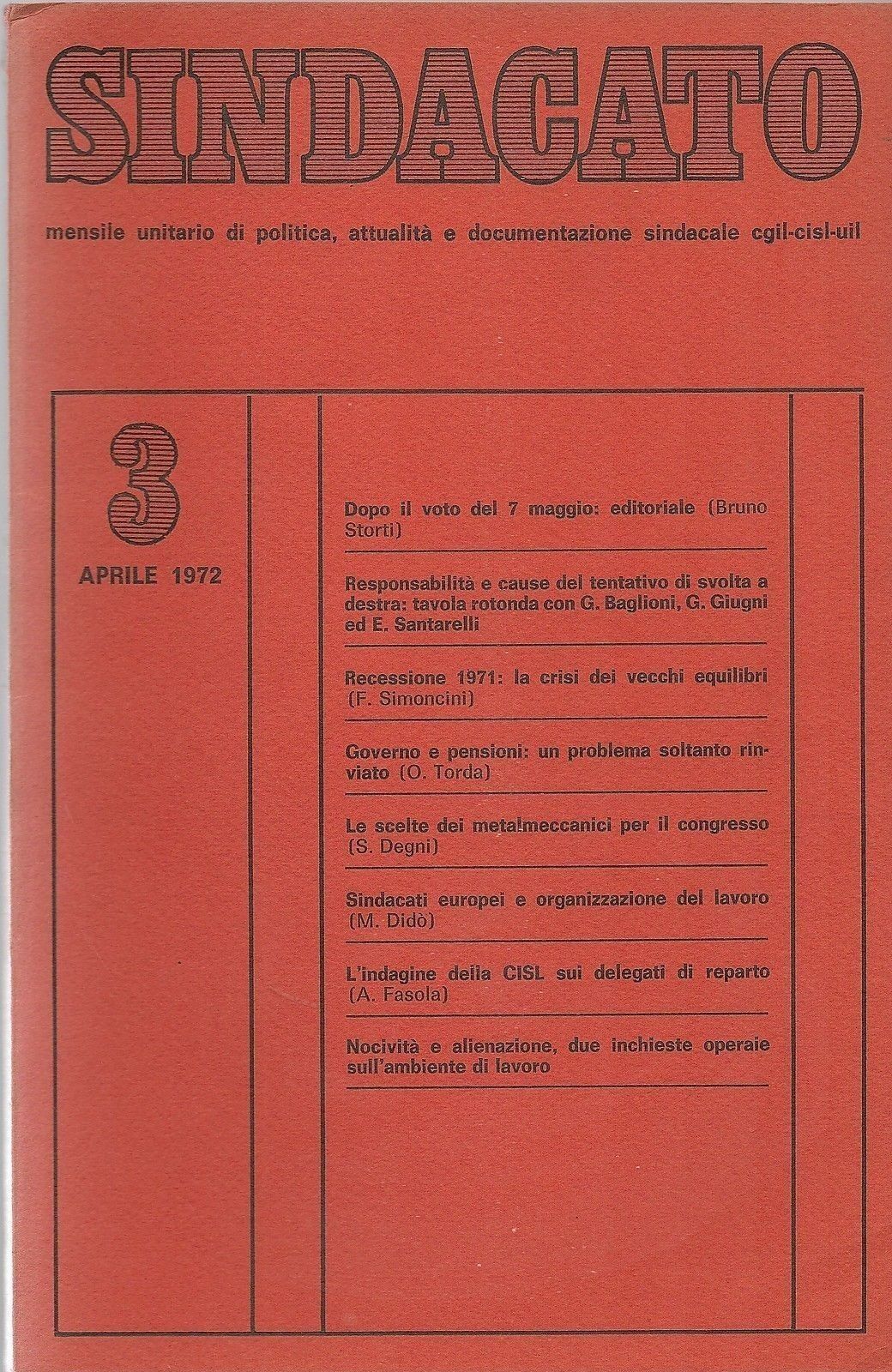 SINDACATO - APRILE 1972