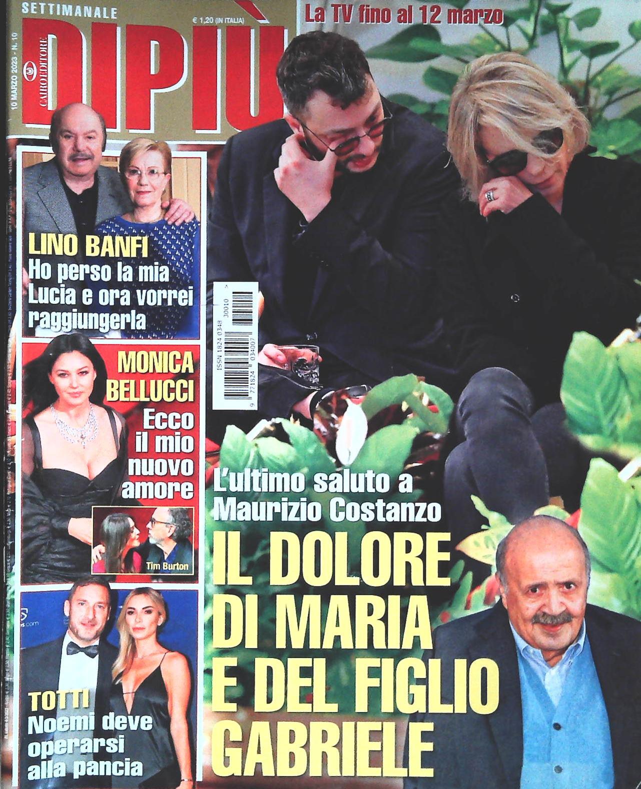 DI PIU' 10 MARZO 2023 - DE FILIPPI - LINO BANFI - BELLUCCI - TOTTI