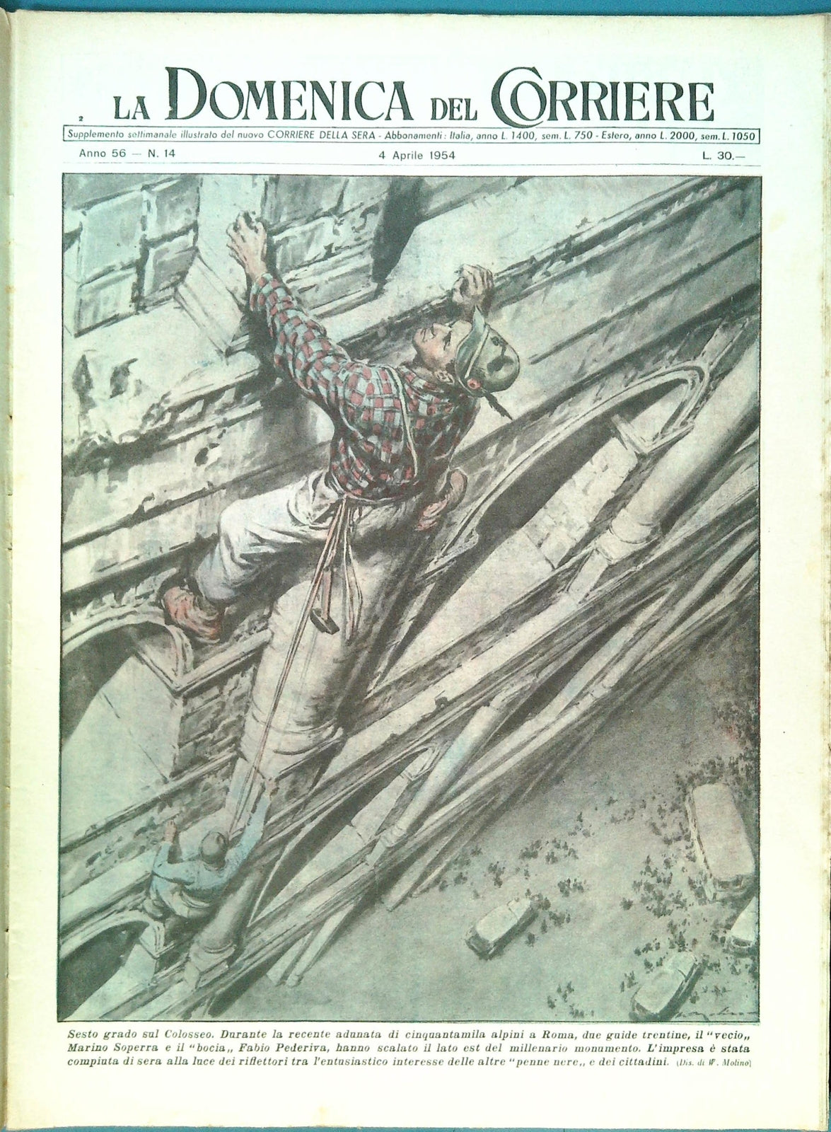 DOMENICA DEL CORRIERE N. 14 - 4 APRILE 1954