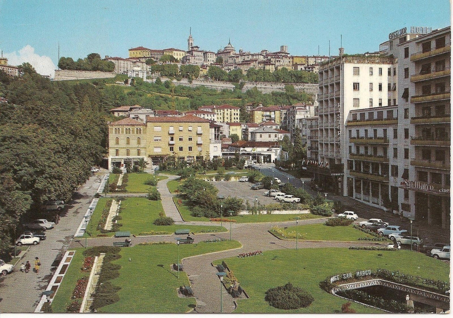 BERGAMO - PIAZZA SAN MARCO E CITTA' ALTA - V1968