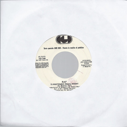 TI PRETENDO (Remix) # RAF -- COME OUT FIGHTING # EASTERHOUSE - Edizione Juke Box