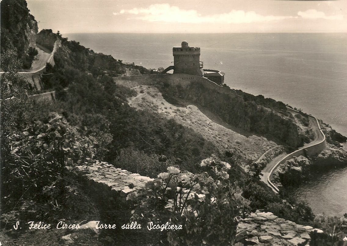 SAN FELICE CIRCEO - TORRE SULLA SCOGLIERA - V ANNI 60