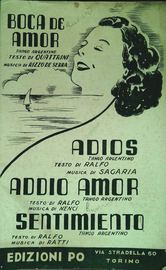 BOCA DE AMOR E ALTRI TRE TANGO ARGENTINO - SPARTITO-SHEET MUSIC