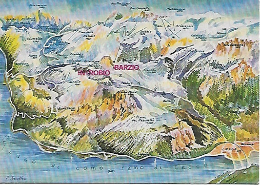 LAGO DI COMO - INTROBIO-BARZIO - CARTINA - NV