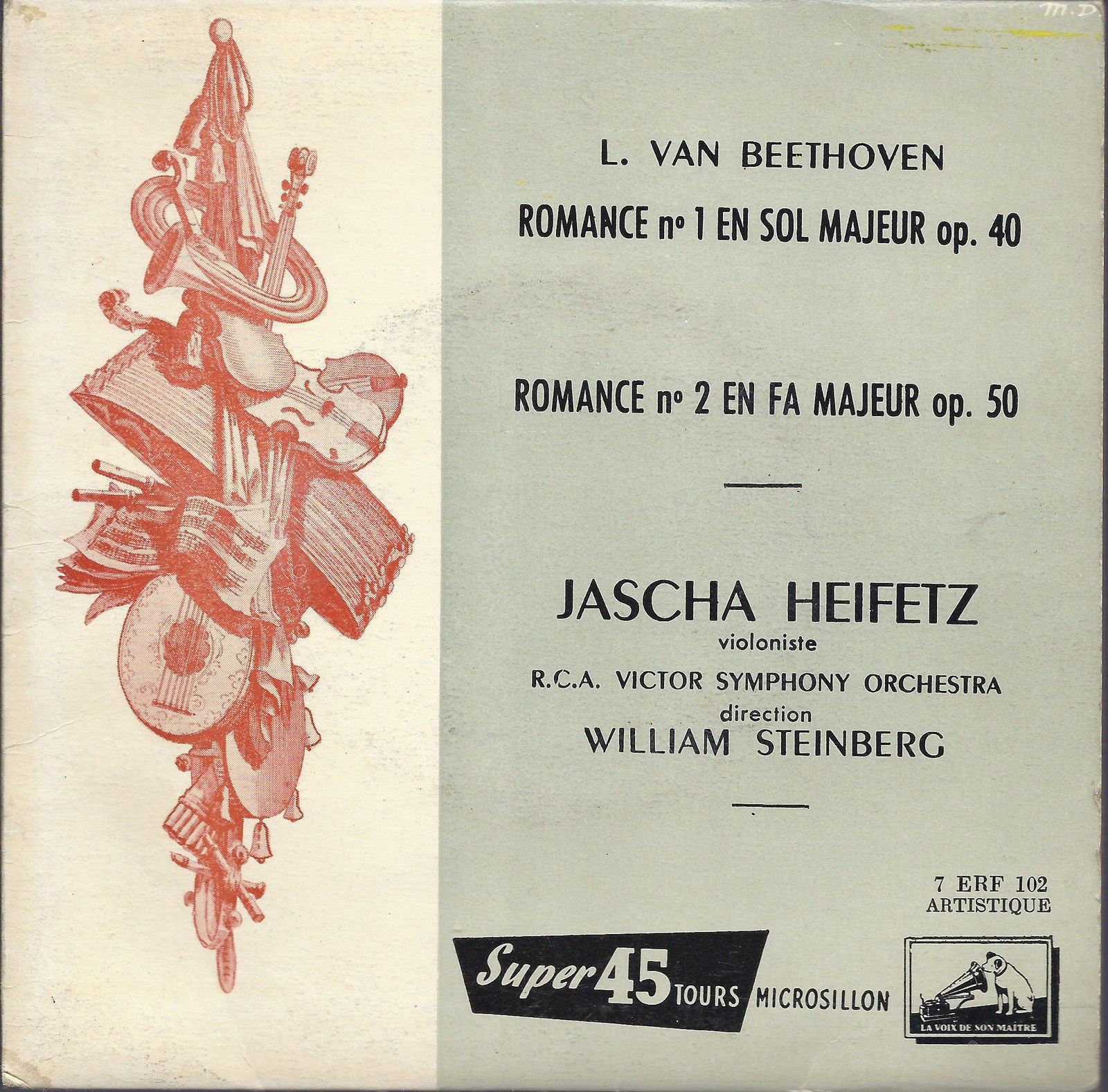 BEETHOVEN, ROMANCE N°1 SOL MAJ.OP.40, ROMANCE N° 2 FA MAJ. OP.50# JASCHA HEIFETZ
