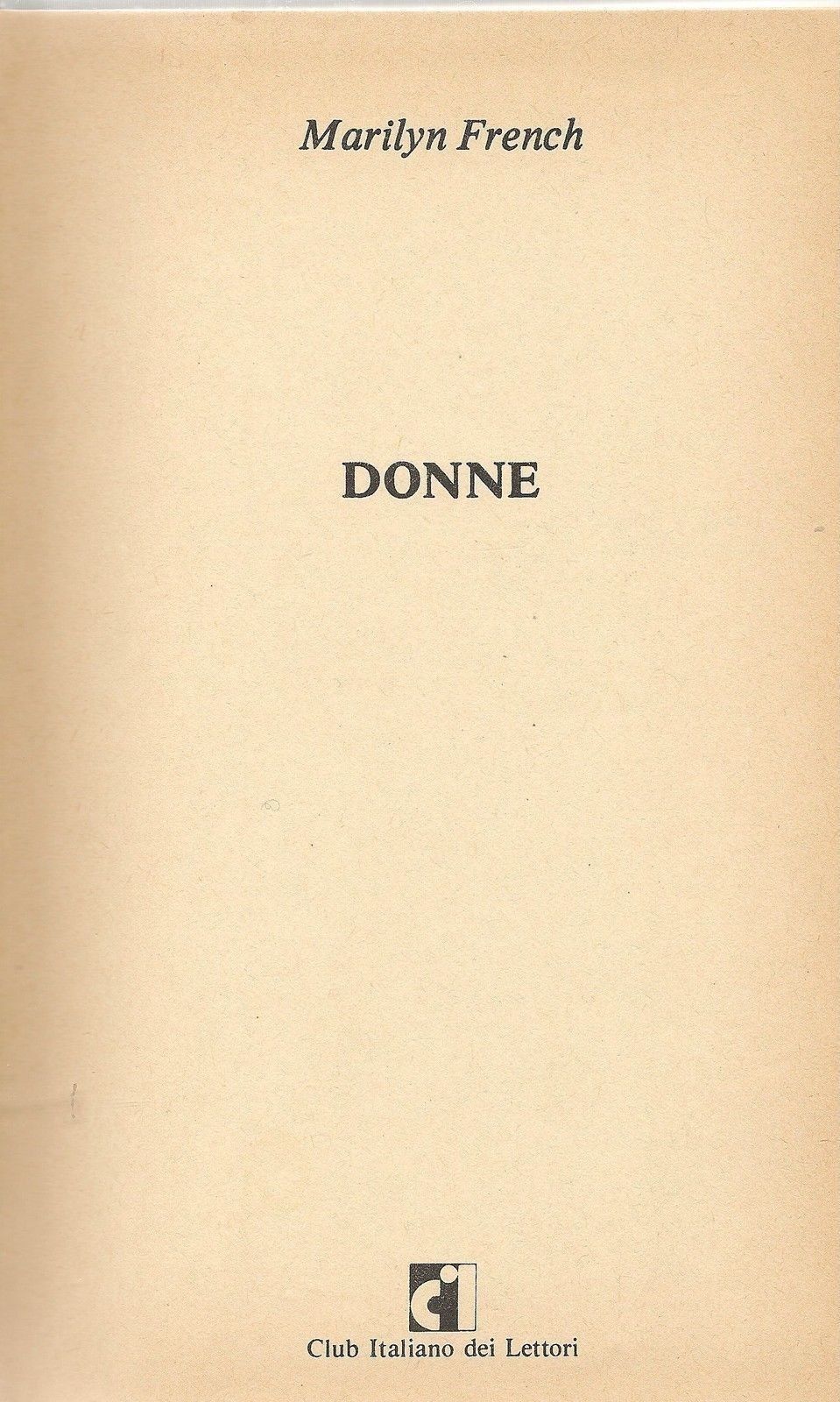 DONNE - MARILYN FRENCH
