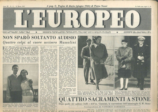 L'EUROPEO - ANO III° - N 11 - 16 MARZO 1947
