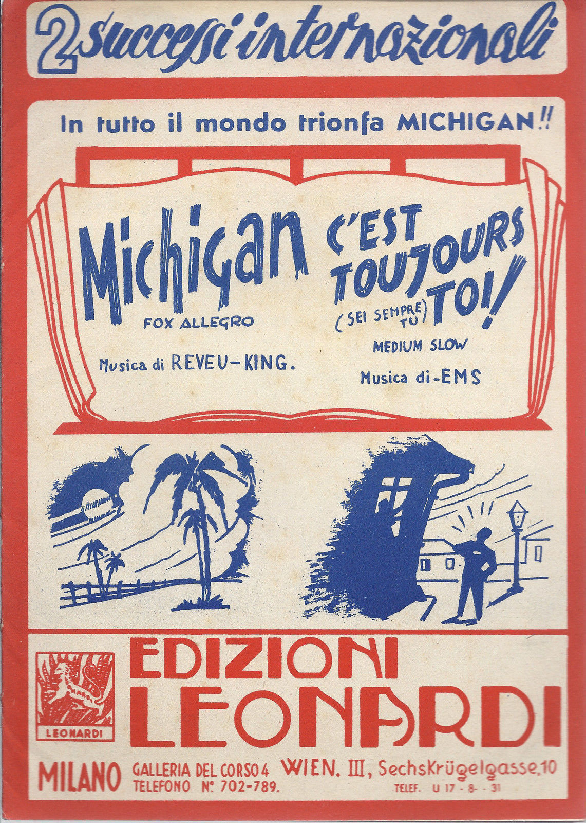 MICHIGAN  J.Reveu, H.King - C'EST TOUJOURS TOI (SEI SEMPRE TU)  Ems # SPARTITO