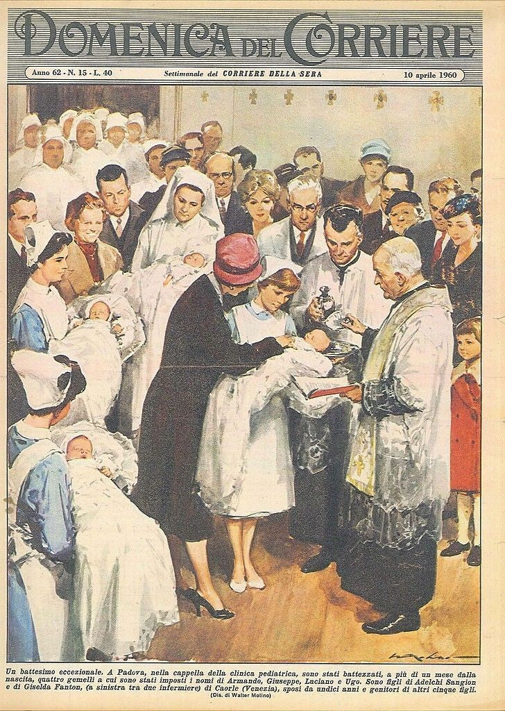 DOMENICA DEL CORRIERE N 15 - 10 APRILE 1960 - ILL. WALTER MOLINO