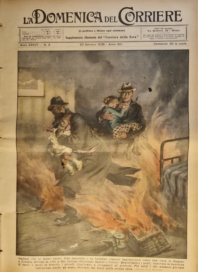 DOMENICA DEL CORRIERE 20 GENNAIO 1935 - ILL. A. BELTRAME