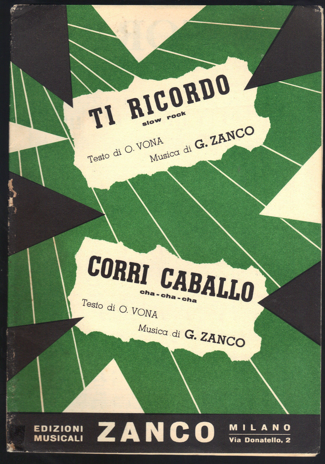 TI RICORDO - CORRI CABALLO # O. VONA, G. ZANCO - SPARTITO