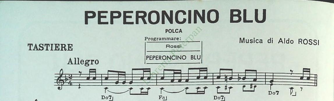 PEPERONCINO BLI.polca - PENUMBRIA.tango argentino - SPARTITO-SHEET MUSIC