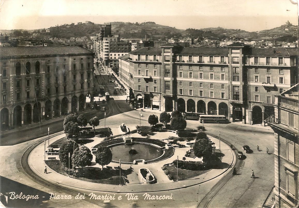 BOLOGNA - PIAZZA MARTITI E VIA MARCONI - V1957