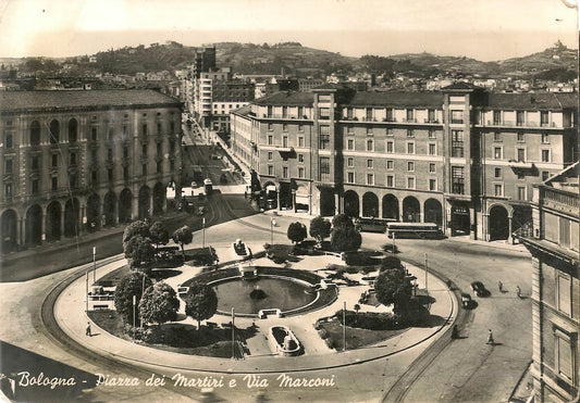 BOLOGNA - PIAZZA MARTITI E VIA MARCONI - V1957
