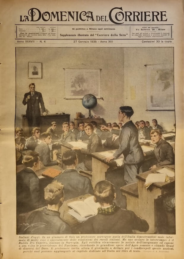 DOMENICA DEL CORRIERE 27 GENNAIO 1935 - ILL. A. BELTRAME