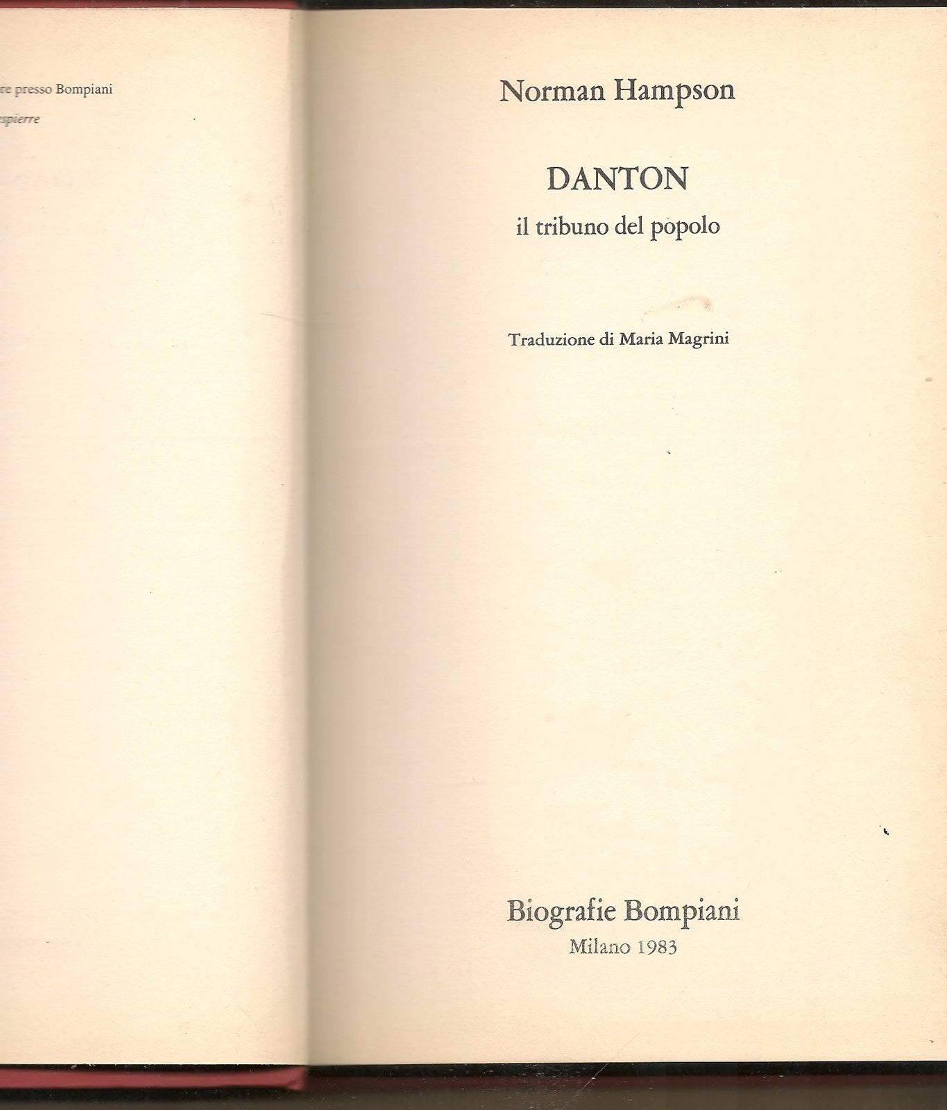 DANTON  il tribuno del popolo - NORMAN HAMPSON