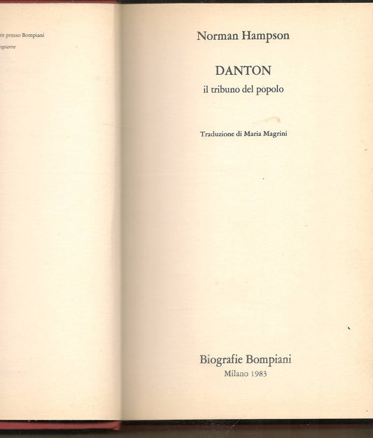 DANTON  il tribuno del popolo - NORMAN HAMPSON