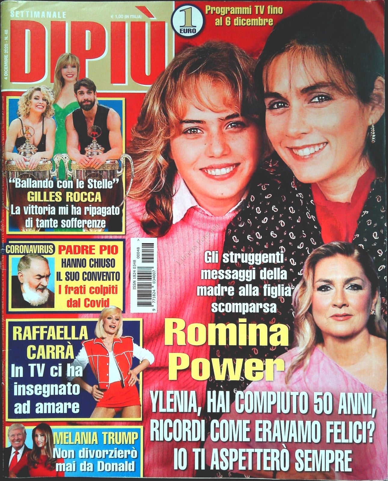 DI PIU' 4 DICEMBRE 2020 - ROMINA POWER - GILLES ROCCA - RAFFAELLA CARRA-OUTLET