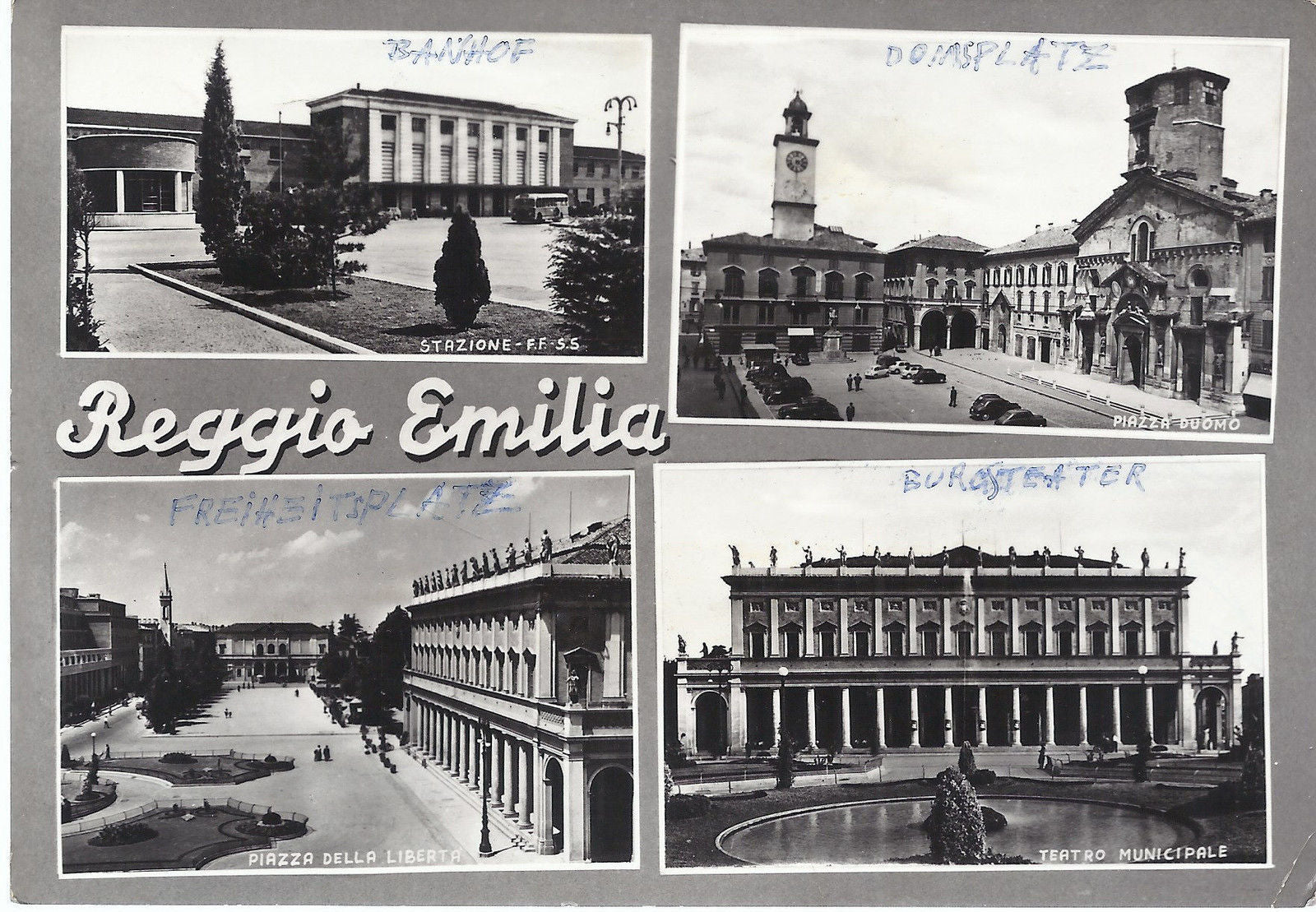 REGGIO EMILIA - 4 VEDUTE - V 1958 - FG