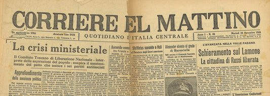 CORRIERE DEL MATTINO 28 NOVEMBRE 1944 - RUSSI LIBERATA - PROMOZIONE ALEXANDER