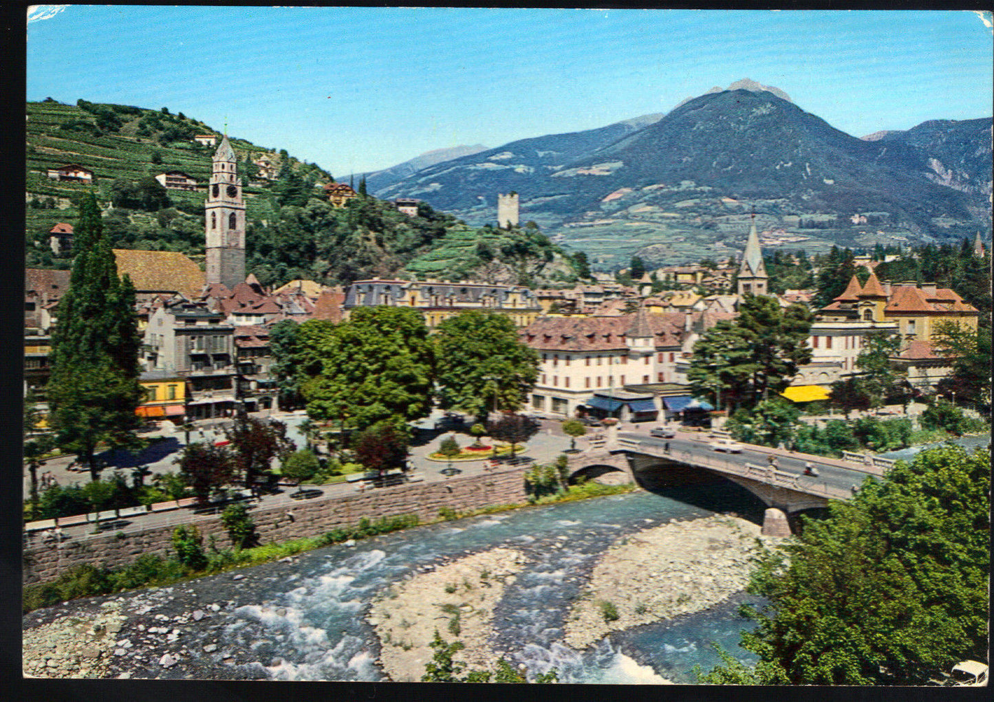 MERANO - PANORAMA CON LA CIMA DELL'IVIGNA - NV